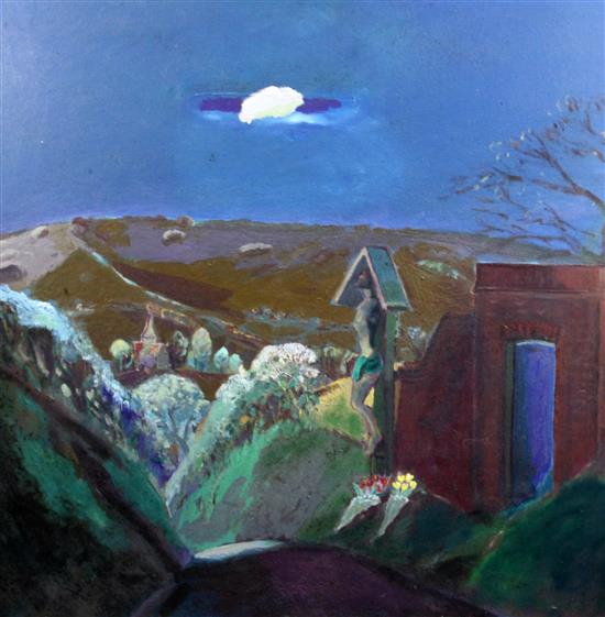 § Harold Mockford (1932-) Wayside Shrine, Alfriston, 36 x 36in.